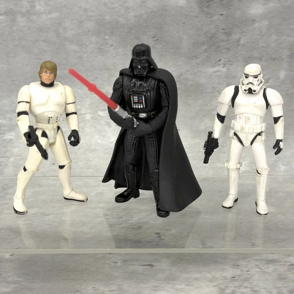 Star Wars Action Figure Lot Darth Vader Stormtroopers Luke Lot Of 3